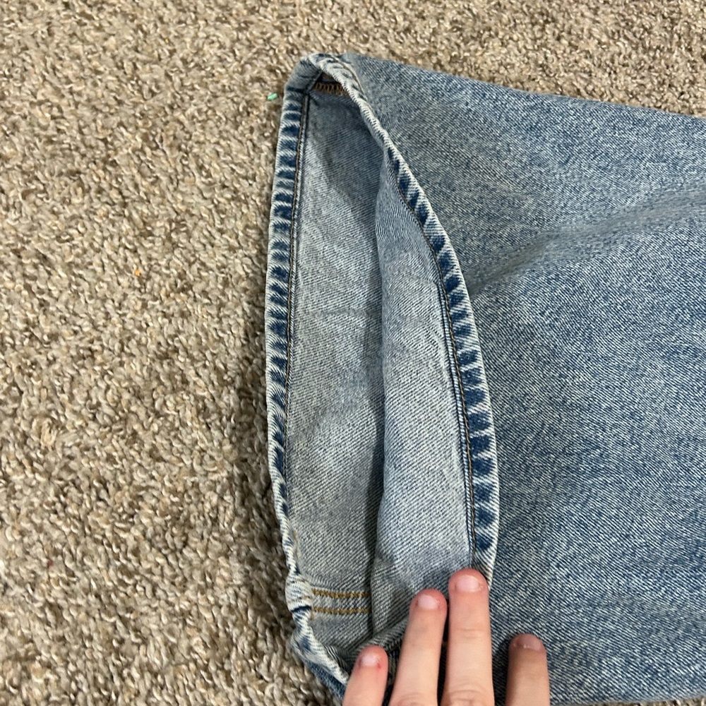 We The Free People Wide-Leg Light Blue Women’s Jeans Cotton Size 24 High Rise - Picture 9 of 11